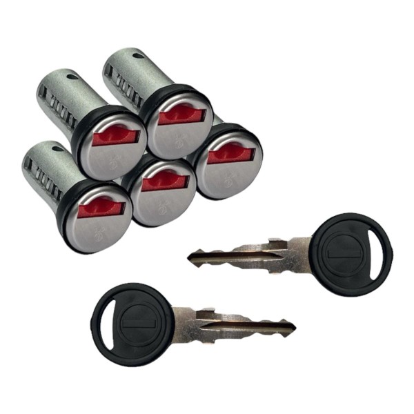 Steckzylinder Schlüsselzylinder Zadi STS rot 5er Set mit 2 Schlüssel