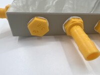 Wasserverteilerblock 3 Abgänge trinkwasserecht und Außen-Ø 10 mm