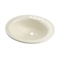 Waschbecken oval 43 x 51 x 18 cm - Pergament