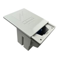 Einbaustecker CEE 230V mit grauer Schiebeabdeckung Wohnmobil Aussenstrom Mennekes
