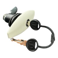 Spannschloß Kofferklappenschloss Gaskasten Ellipse Wohnmobil Wohnwagen Boot 110mm x 41mm weiß