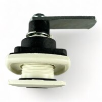 Klappenschloss Serviceklappe Gaskasten Heckgarage Wohnmobil Wohnwagen 47x47mm weiß