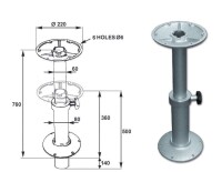 Massives robustes Aluminium Tischbein Wohnmobil Wohnwagen Boot