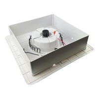 Maxxair Mini Deluxe Dachlüfter Ventilator 12V mit LED 35,6 cm x 35,56 cm weiss