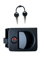 Kubus schwarzes Klappenschloss Gaskasten  24/35 mm mit Zadi-Schlüssel