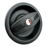 Schwarzes rundes Zadi Außenschloss rechtsdrehend für Wohnmobil Wohnwagen