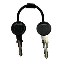 Schwarzes rundes Zadi Außenschloss rechtsdrehend für Wohnmobil Wohnwagen