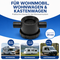 Wohnmobil Wohnwagen Geruchsverschluss, schwarz, 25mm 92122