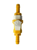 Lilie Push-and-Connect Ventiladapter und Schnellkupplung Weiß GELB 10mm