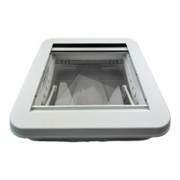 Aerodynamische Extra Vent Wohnmobil Dachluke 40x40cm mit klarer Haube