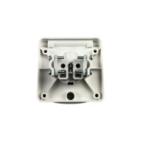 Aussensteckdose 220V Weiß Wandsteckdose Wohnmobil Wohnwagen Caravan