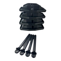 Carafoot Stützplatten für Kurbelstützen, 4er-Set Wohnwagen Anhänger
