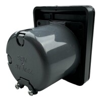 C-Line Steckdose, Klappdeckel, Einbaudose Schwarz 230V-AC speziell für Wohnwagen Wohnmobil