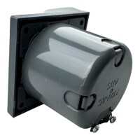 C-Line Wandsteckdose mit flachem Rahmen schwarz, Isodose 230V-AC speziell hergestellt für Wohnwagen und Caravan