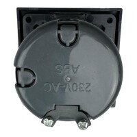 C-Line Wandsteckdose mit flachem Rahmen schwarz, Isodose 230V-AC speziell hergestellt für Wohnwagen und Caravan