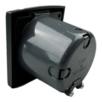 C-Line Wandsteckdose mit abgerundetem Rahmen und Einbaudose schwarz 230V-AC speziell hergestellt für Wohnwagen und Caravan