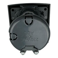 C-Line Wandsteckdose mit abgerundetem Rahmen und Einbaudose schwarz 230V-AC speziell hergestellt für Wohnwagen und Caravan