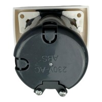 C-Line Wandsteckdose mit abgerundetem Rahmen und Einbaudose Weiß 230V-AC speziell hergestellt für Wohnwagen und Caravan