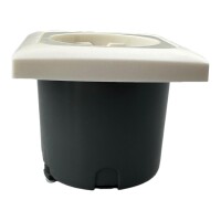 C-Line Wandsteckdose mit abgerundetem Rahmen und Einbaudose Weiß 230V-AC speziell hergestellt für Wohnwagen und Caravan