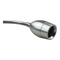 LED 12 Volt Schwanenhals Leselampe silber grau mit USB Steckdose Wohnmobil Boot