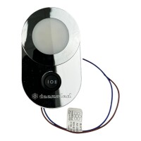 Ovale Unterbauleuchte mit 6 Tageslicht-LEDs und blauem Innenlicht  + Schalter für Wohnwagen und Wohnmobil