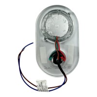 Ovale Unterbauleuchte mit 6 Tageslicht-LEDs und blauem Innenlicht  + Schalter für Wohnwagen und Wohnmobil