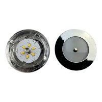 Touch-Strahler 6 Doppeltemperatur-LEDs 12 V mit kaltweißem Hauptlicht und blauem Innenlicht für Wohnwagen und Wohnmobil