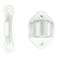 Türhalter mit Gelenk Klappenhalter 2-tlg. 9 mm weiß Wohnmobil Wohnwagen