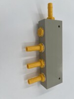 Wasserverteilerblock mit 5 Abgängen, Außen-Ø 12 mm, trinkwasserecht und frostsicher