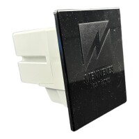 Einbaustecker CEE 230V mit schwarzer Schiebeabdeckung Wohnmobil Außenstrom Mennekes