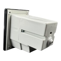 Einbaustecker CEE 230V mit schwarzer Schiebeabdeckung Wohnmobil Außenstrom Mennekes