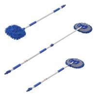Teleskopwaschbürste Chenille Microfaser 1,65 m blau Wohnmobil Wohnwagen