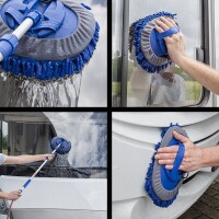 Chenille Microfaser Bürstenüberzug für Teleskopwaschbürste 150650V01/150652V01 blau