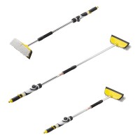 Waschbürste mit Abstreifer und Seifenspender und Teleskopstiel 92 - 150 cm Wohnmobil