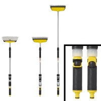 Waschbürste mit Abstreifer und Seifenspender und Teleskopstiel 92 - 150 cm Wohnmobil