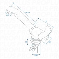 Mischbatterie Keramik Style 12V Ø33 mm chrom Wohnmobil Wohnwagen