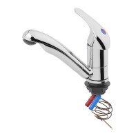 12V Mischbatterie Keramik Carino Ø33 mm chrom - Einhebel-Wasserhahn für Wohnmobil, Wohnwagen und Boot