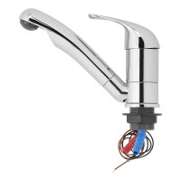 12V Mischbatterie Keramik Carino Ø33 mm chrom - Einhebel-Wasserhahn für Wohnmobil, Wohnwagen und Boot