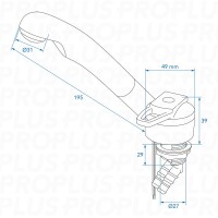 Mischbatterie Keramik Deluxe Ø27 mm chrom/schwarz im Blister Wohnmobil