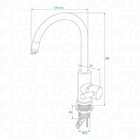 Mischbatterie Keramik Trend S R75 12V Ø33 mm chrom Wohnmobil Wohnwagen