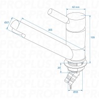Mischbatterie Keramik Trend E Ø33 mm chrom Wohnmobil