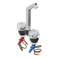 Mischbatterie De Luxe Ø20 mm schwarz/chrom, großer Drehknopf