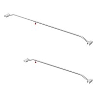Flachplanenbügel Aluminium verstellbar 108-146 cm für Anhängerplane