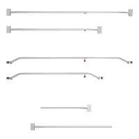 Flachplanenbügel Aluminium verstellbar 108-146 cm für Anhängerplane