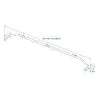 Flachplanenbügel verstellbar 140,5-208cm für Anhänger