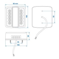 Pro Plus Rückleuchte 4 Funktionen 98x105mm 14LED