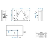 Pro Plus Rückleuchte 6 Funktionen 218x140mm rechts