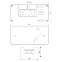Pro Plus Rückleuchte 6 Funktionen 215x100mm rechts