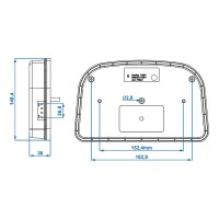 Pro Plus Rückleuchte 6 Funktionen 240x150mm LED rechts