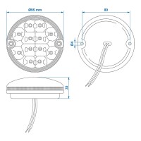 Pro Plus Nebelschlussleuchte 95mm 19LED